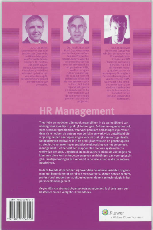 De praktijk van strategisch personeelsmanagement / HR Management achterkant