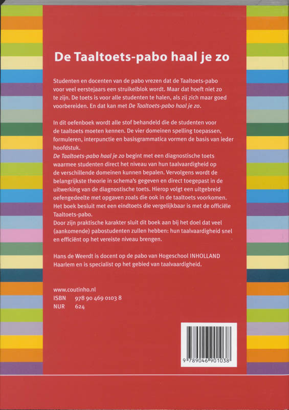 De Taaltoets-pabo haal je zo achterkant