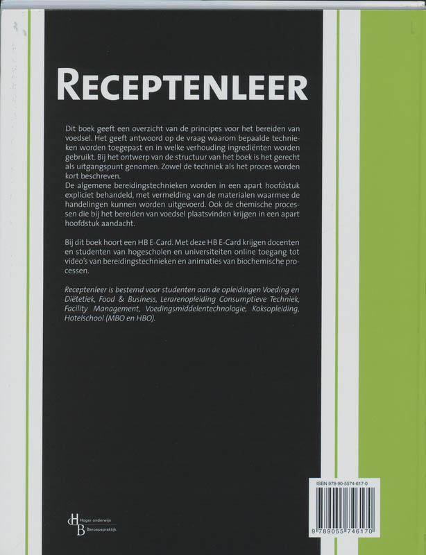 Receptenleer achterkant