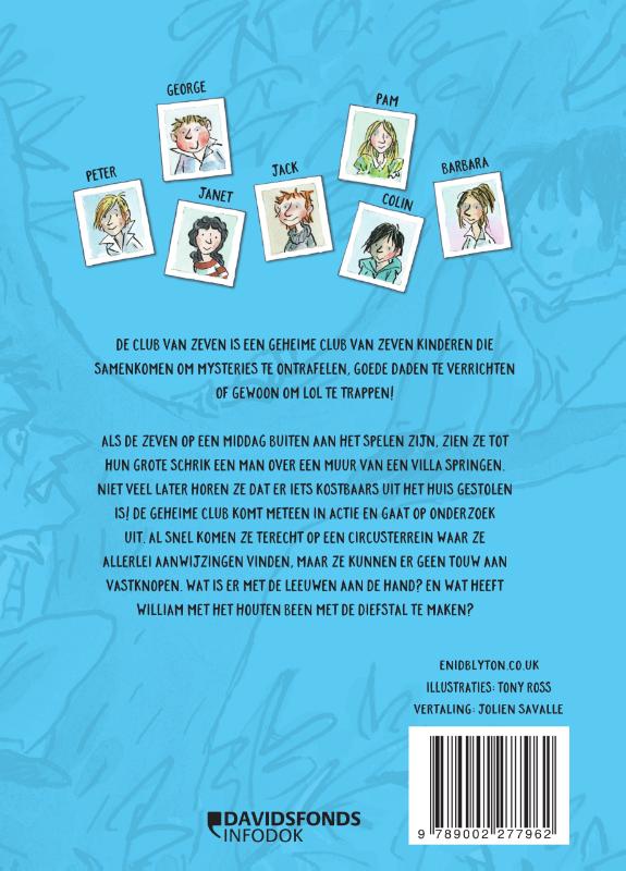 De club van zeven jaagt op parels / De club van zeven achterkant