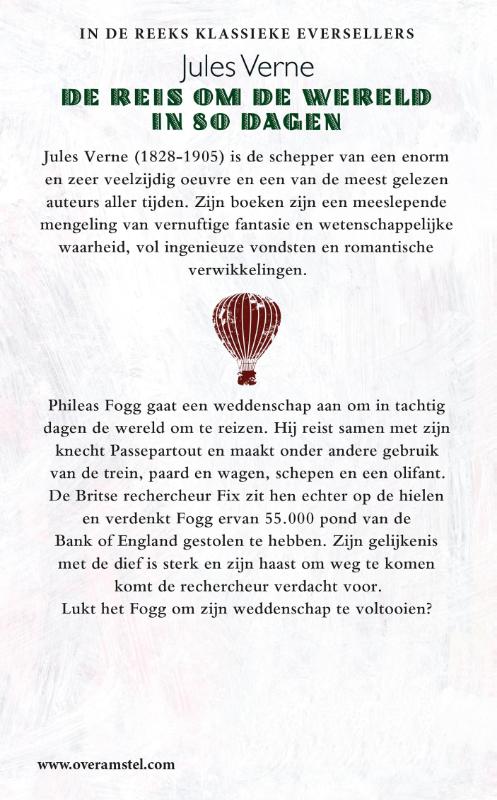 De reis om de wereld in 80 dagen achterkant