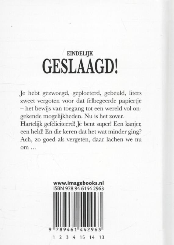 Eindelijk geslaagd! achterkant