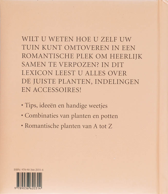 Romantische Tuinen / DUMONTS KLEINE LEXICON achterkant