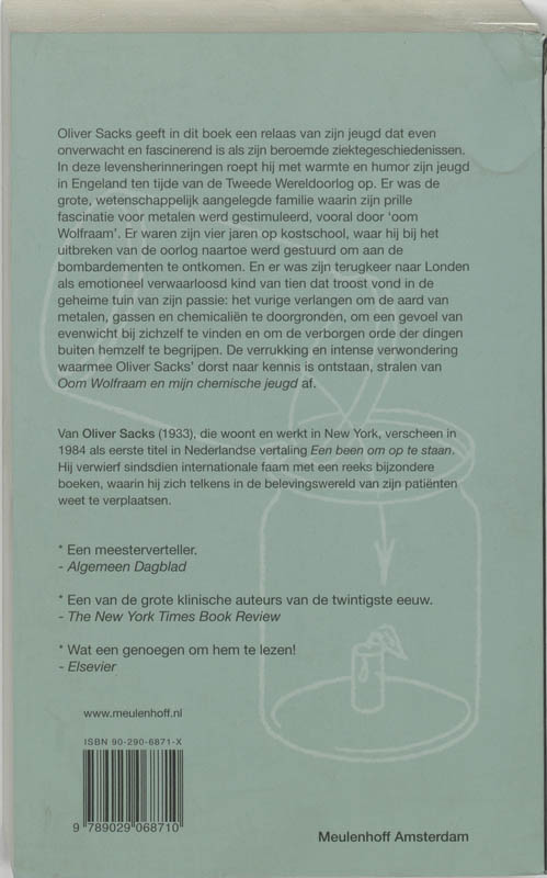 Oom Wolfram En Mijn Chemische Jeugd achterkant