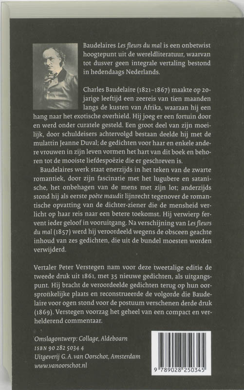 De bloemen van het kwaad / Franse Bibliotheek achterkant