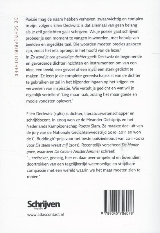 Zo word je een geweldige dichter / De schrijfbibliotheek achterkant