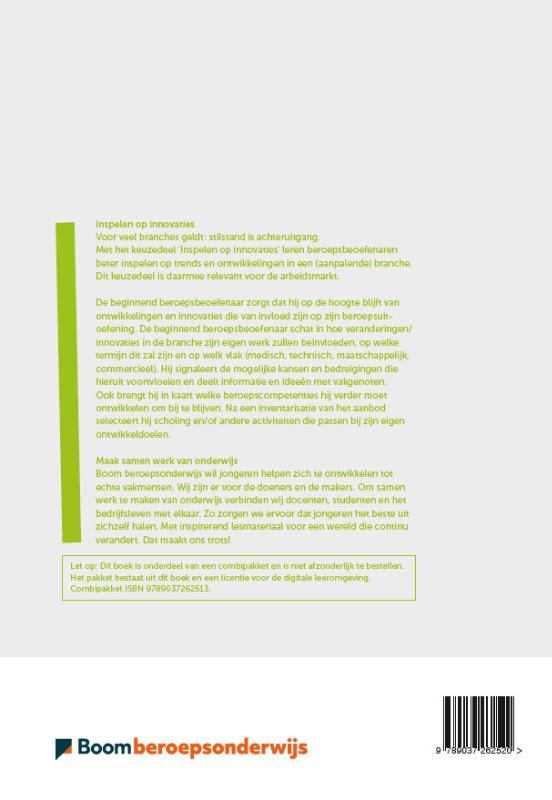 Keuzedeel Inspelen op innovaties folio / Keuzedelen achterkant