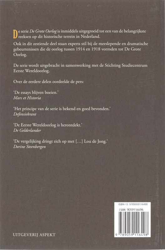 De Grote Oorlog, kroniek 1914-1918 16 achterkant