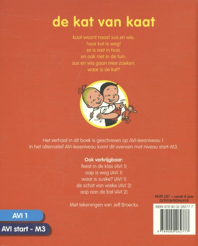 De kat van Kaat / Junior Suske en Wiske achterkant