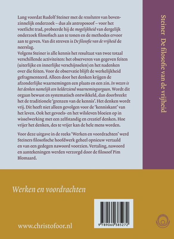 De filosofie van de vrijheid / Werken en voordrachten Kernpunten van de antroposofie/Mens- en wereldbeeld achterkant