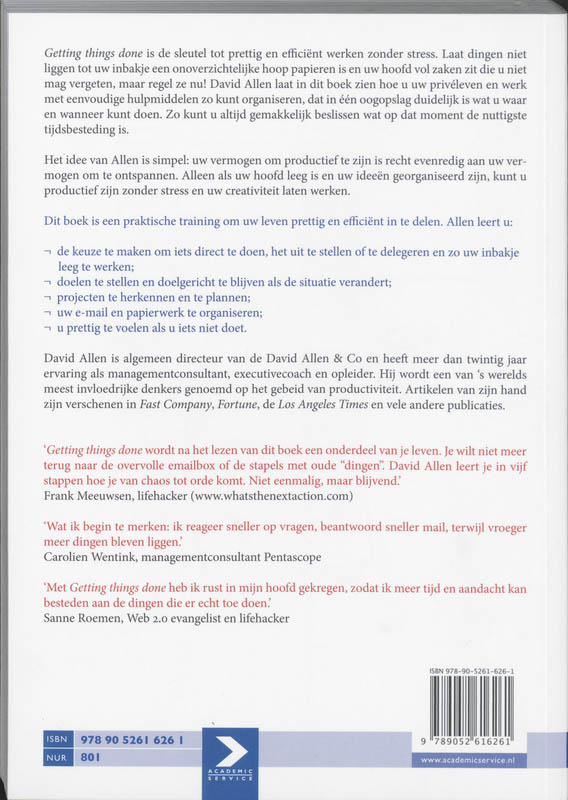 Getting things done achterkant