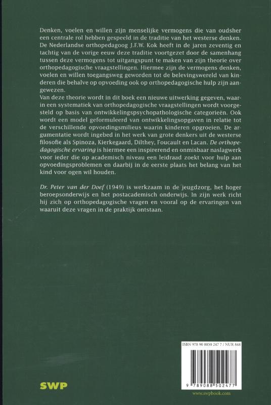 De orthopedagogische ervaring achterkant