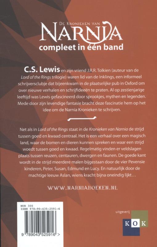 De kronieken van Narnia / De kronieken van Narnia achterkant