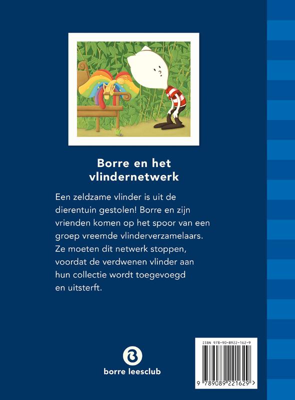 Borre en het vlindernetwerk / Groep 6 januari / De Gestreepte Boekjes achterkant