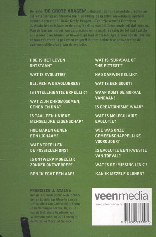 Evolutie / De grote vragen achterkant