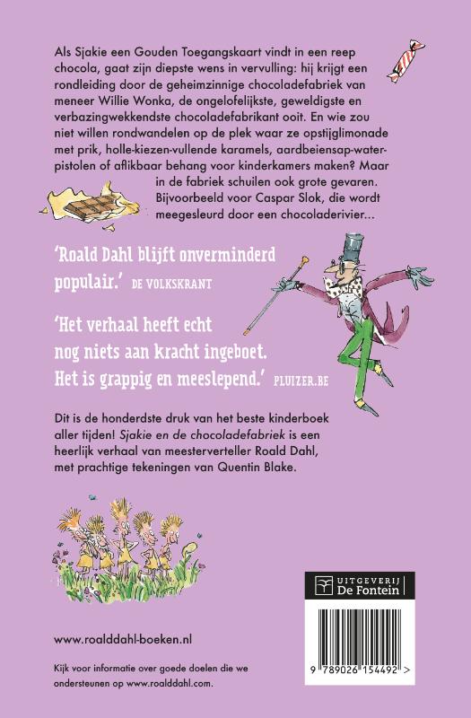 Sjakie en de chocoladefabriek achterkant