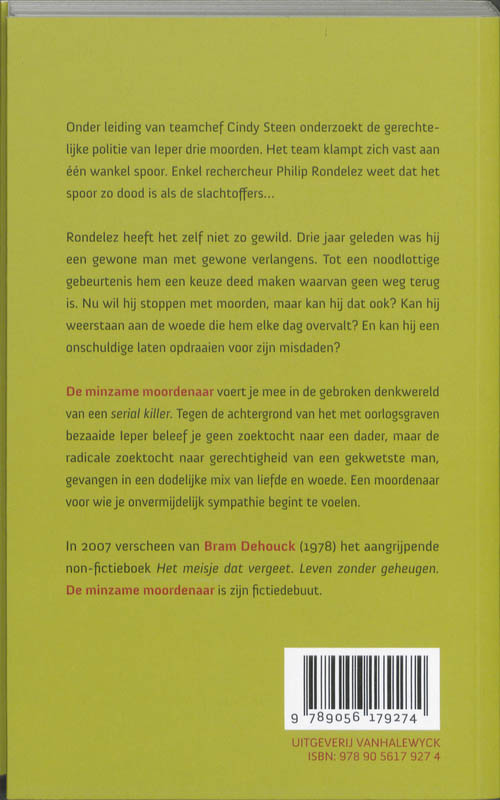 De minzame moordenaar achterkant