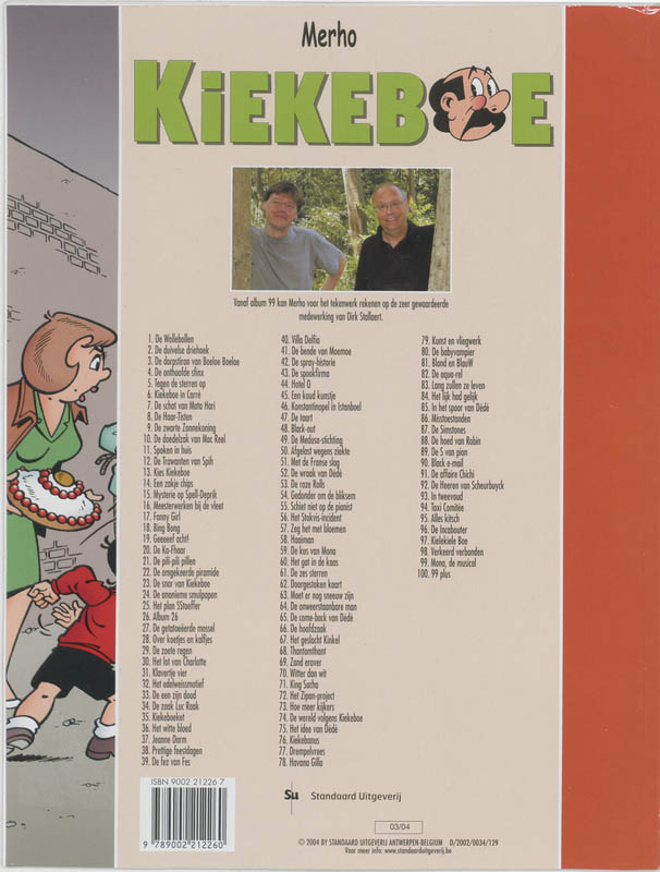 "De Kiekeboes 5 - Tegen de sterren op" achterkant