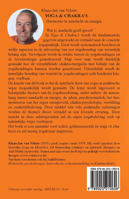 Yoga en chakra's achterkant