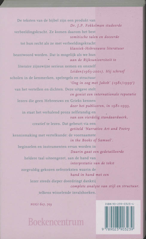 Vertelkunst in de bijbel achterkant