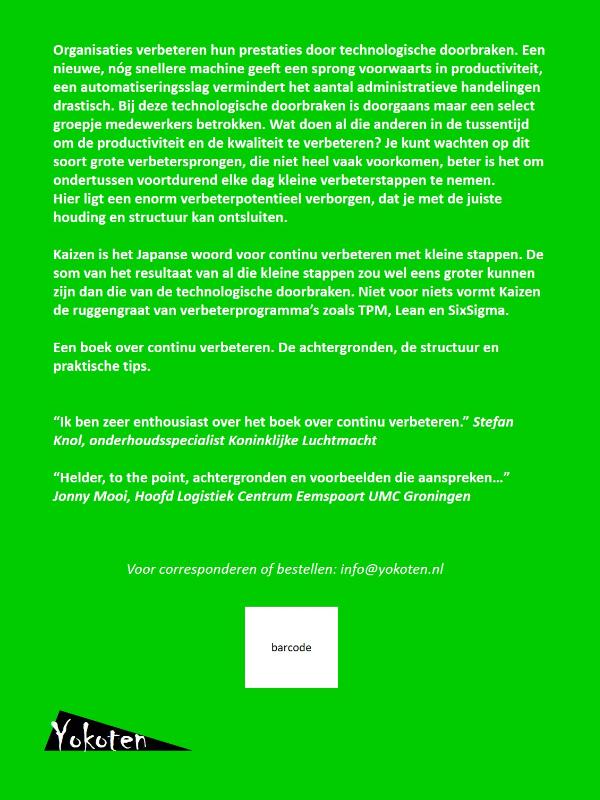 Continu verbeteren met kaizen achterkant