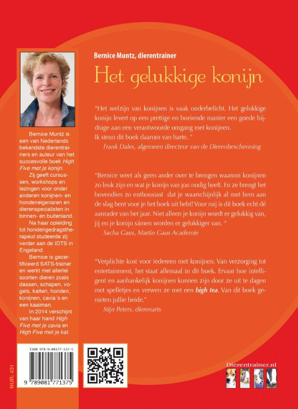 Het gelukkige konijn achterkant