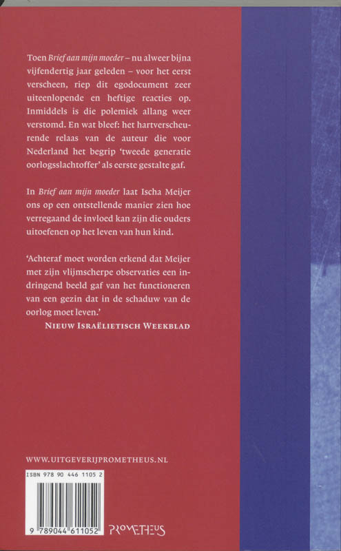 Brief Aan Mijn Moeder achterkant