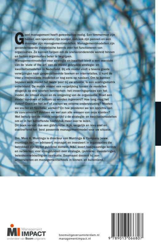 Managementmodellen voor strategie en kwaliteit / Sigma Organisatiekwaliteit achterkant
