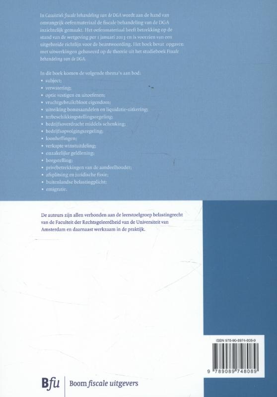 Boom fiscale casuïstiek - Casuistiek fiscale behandeling van de DGA achterkant
