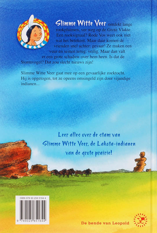 Slimme Witte Veer En De Stormvogel achterkant