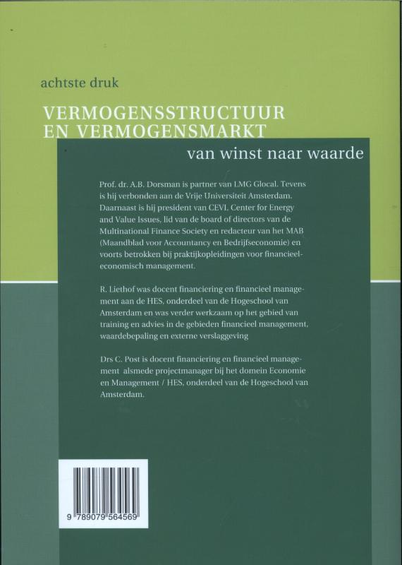 Vermogensstructuur en vermogensmarkt achterkant