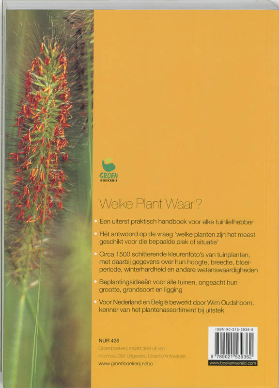 Welke Plant Waar achterkant