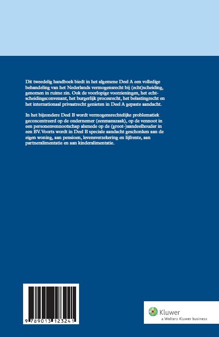 Nederlands vermogensrecht bij scheiding / Bijzonder deel B Studenteneditie / Handboek / Publicaties vanwege het Centrum voor Notarieel Recht achterkant