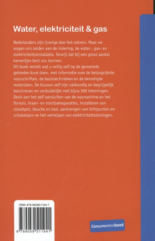 Zelf klussen - Water, elektriciteit & gas achterkant