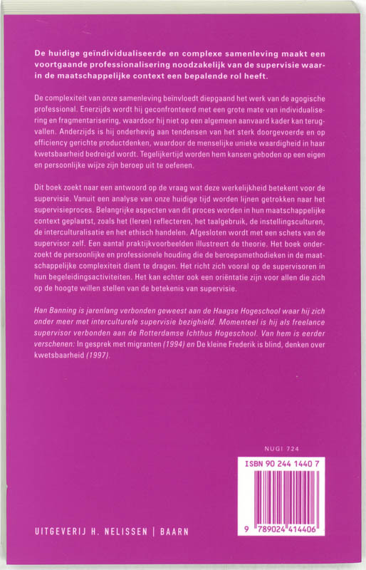 Supervisie in postmodern perspectief / PM-reeks achterkant