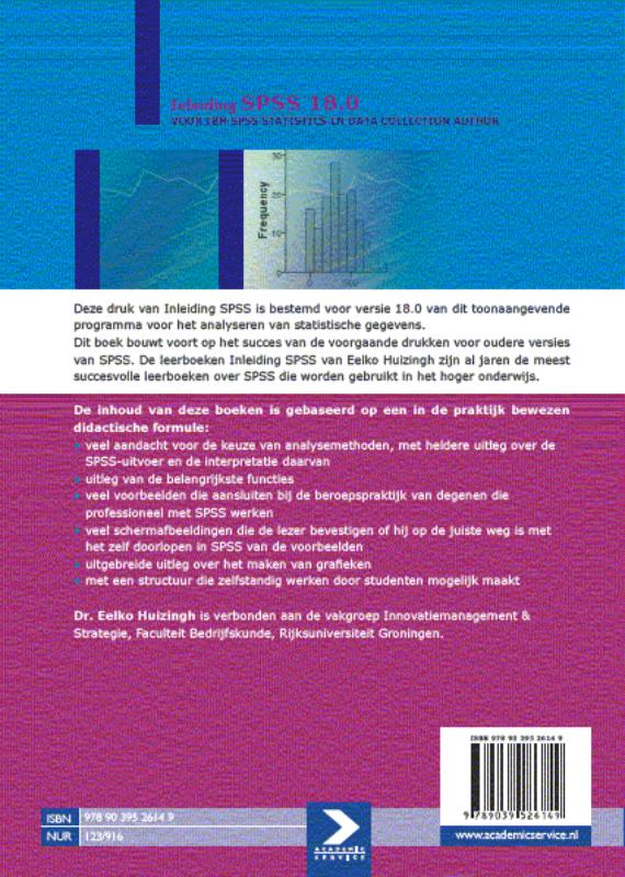 Inleiding SPSS 18.0 achterkant