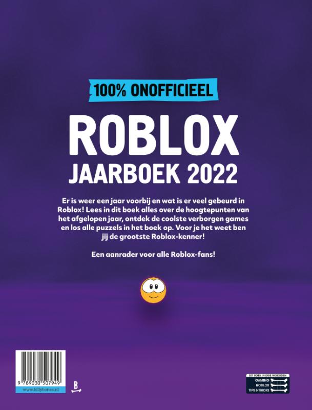 Roblox jaarboek 2022 achterkant
