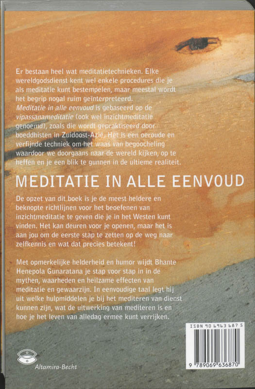 Meditatie in alle eenvoud achterkant