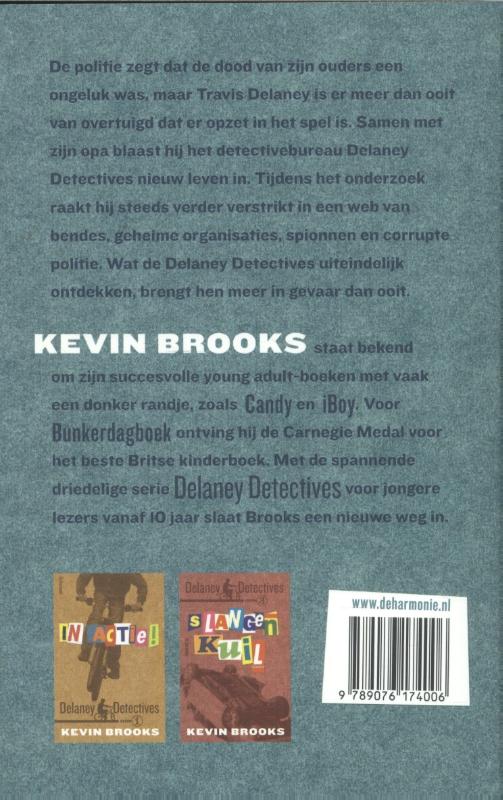 Gevaarlijk spel / Delaney detectives / 2 achterkant