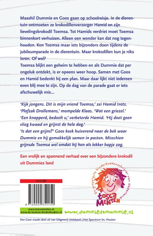 Dummie de mummie en het geheim van Toemsa / Dummie de mummie / 9 achterkant