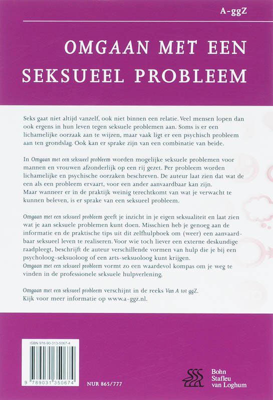 Omgaan met een seksueel probleem / Van A tot ggZ achterkant
