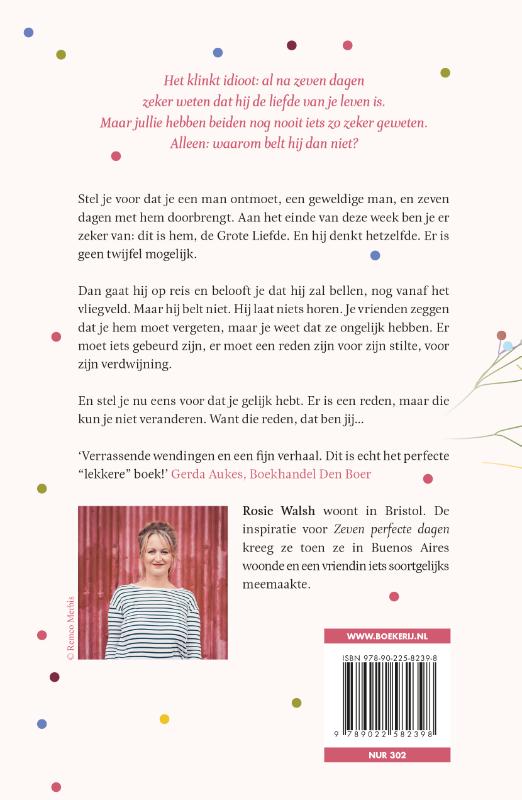 Zeven perfecte dagen achterkant
