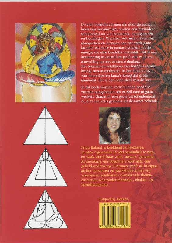 Tekenen en schilderen van boeddha's achterkant