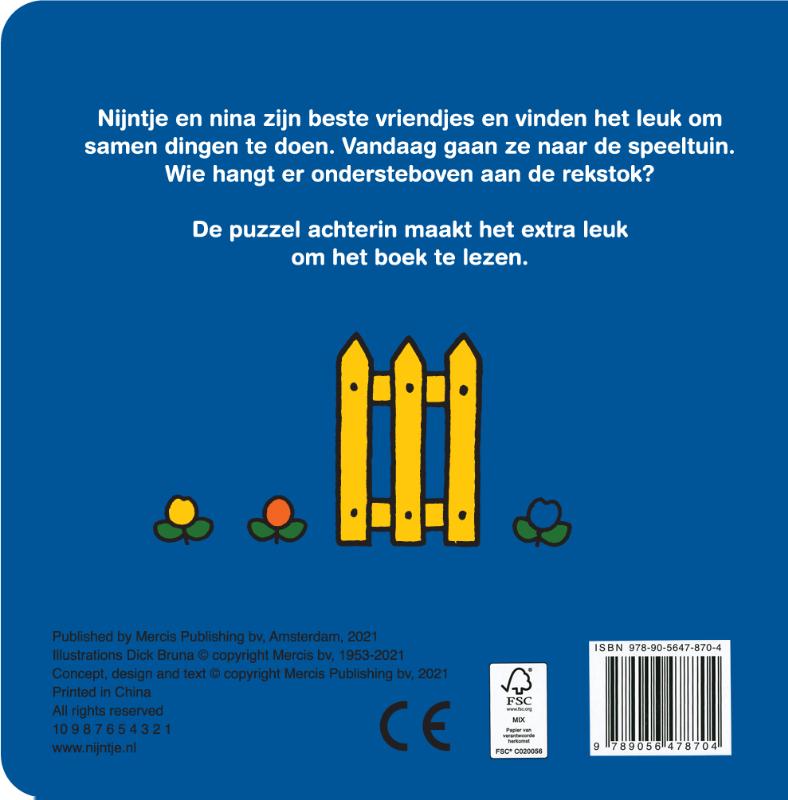 nijntje en nina in de speeltuin achterkant