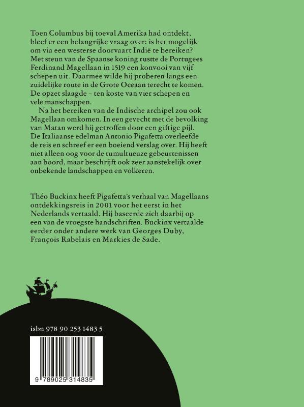 De reis van de Spanjaarden naar de Molukken achterkant