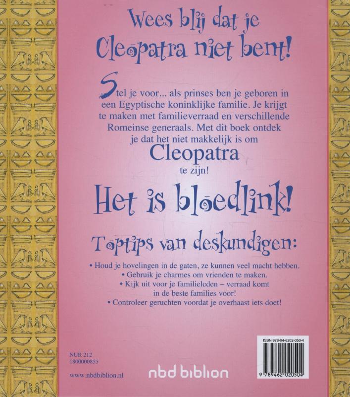 Wees blij dat je Cleopatra niet bent! achterkant
