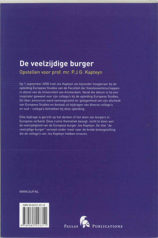 De Veelzijdige Burger achterkant