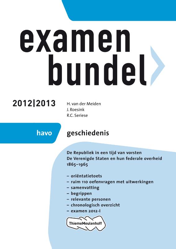 Examenbundel havo  Geschiedenis 2012/2013