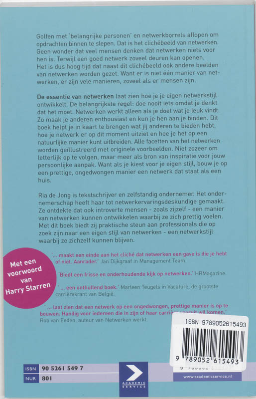 De Essentie Van Netwerken achterkant