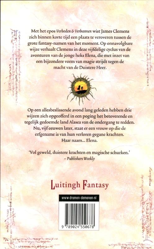 Het boek van vuur / Verboden & Verbannen / 1 achterkant